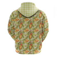 Vintage Hawaii Mango Hoodie Yellow Green Hawaiian Palaka LT05 - Polynesian Pride