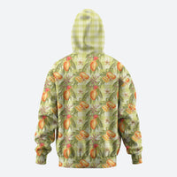 Vintage Hawaii Mango Hoodie Yellow Green Hawaiian Palaka LT05 - Polynesian Pride