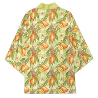 Vintage Hawaii Mango Kimono Yellow Green Hawaiian Palaka LT05 - Polynesian Pride