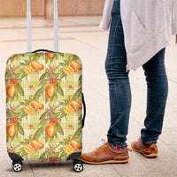 Vintage Hawaii Mango Luggage Cover Yellow Green Hawaiian Palaka LT05 Green - Polynesian Pride