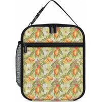 Vintage Hawaii Mango Lunch Bag Yellow Green Hawaiian Palaka LT05 10.2 × 8.3 × 4.3 inch Green - Polynesian Pride