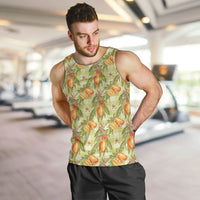 Vintage Hawaii Mango Men Tank Top Yellow Green Hawaiian Palaka LT05 Green - Polynesian Pride