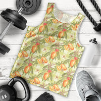 Vintage Hawaii Mango Men Tank Top Yellow Green Hawaiian Palaka LT05 - Polynesian Pride