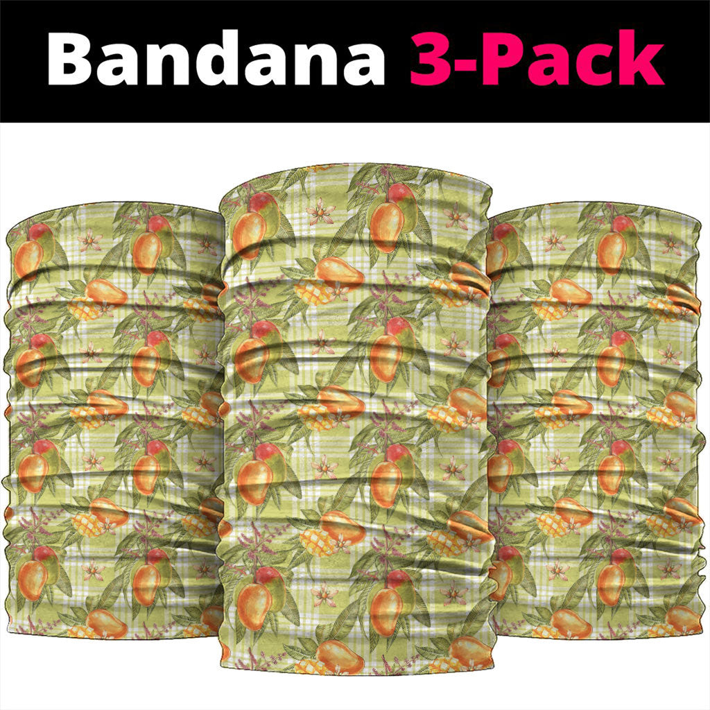 Vintage Hawaii Mango Neck Gaiter Yellow Green Hawaiian Palaka LT05 package One Size: 25*50cm Green - Polynesian Pride