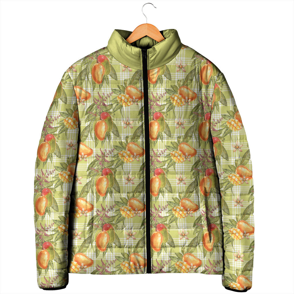 Vintage Hawaii Mango Padded Jacket Yellow Green Hawaiian Palaka LT05 - Polynesian Pride
