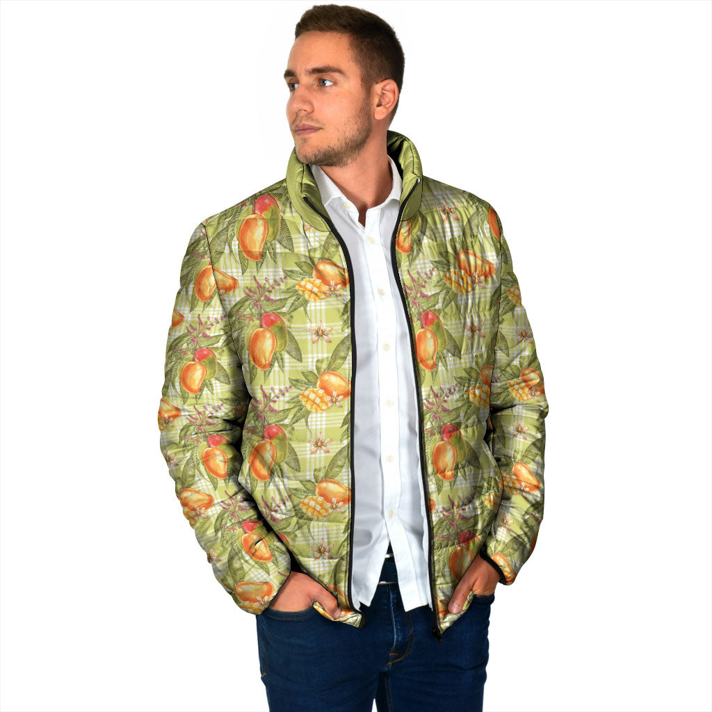 Vintage Hawaii Mango Padded Jacket Yellow Green Hawaiian Palaka LT05 - Polynesian Pride