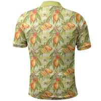 Vintage Hawaii Mango Polo Shirt Yellow Green Hawaiian Palaka LT05 - Polynesian Pride