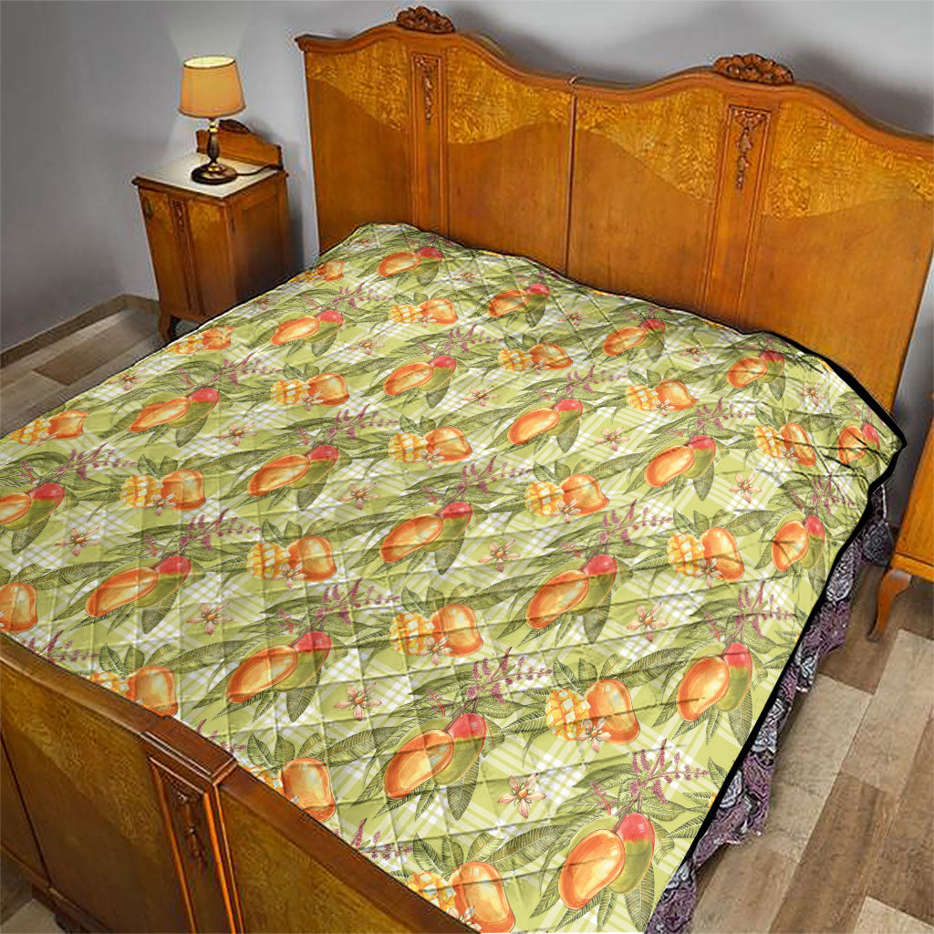 Vintage Hawaii Mango Quilt Yellow Green Hawaiian Palaka LT05 - Polynesian Pride