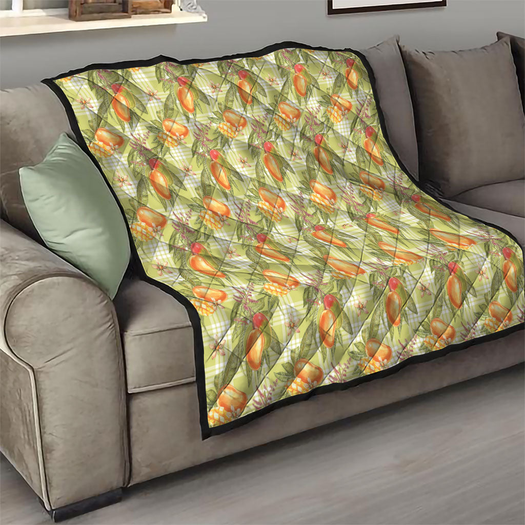 Vintage Hawaii Mango Quilt Yellow Green Hawaiian Palaka LT05 - Polynesian Pride
