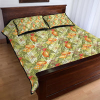 Vintage Hawaii Mango Quilt Bed Set Yellow Green Hawaiian Palaka LT05 - Polynesian Pride
