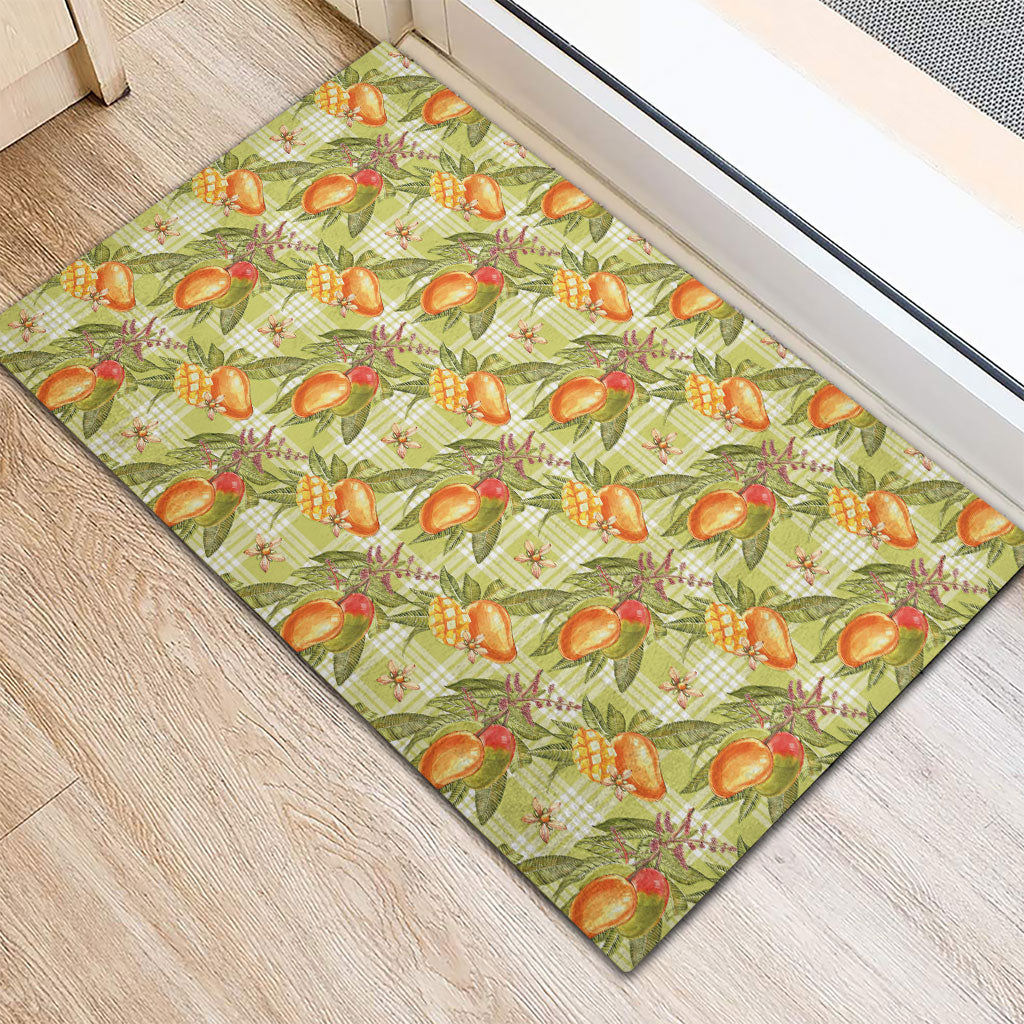 Vintage Hawaii Mango Rubber Doormat Yellow Green Hawaiian Palaka LT05 - Polynesian Pride
