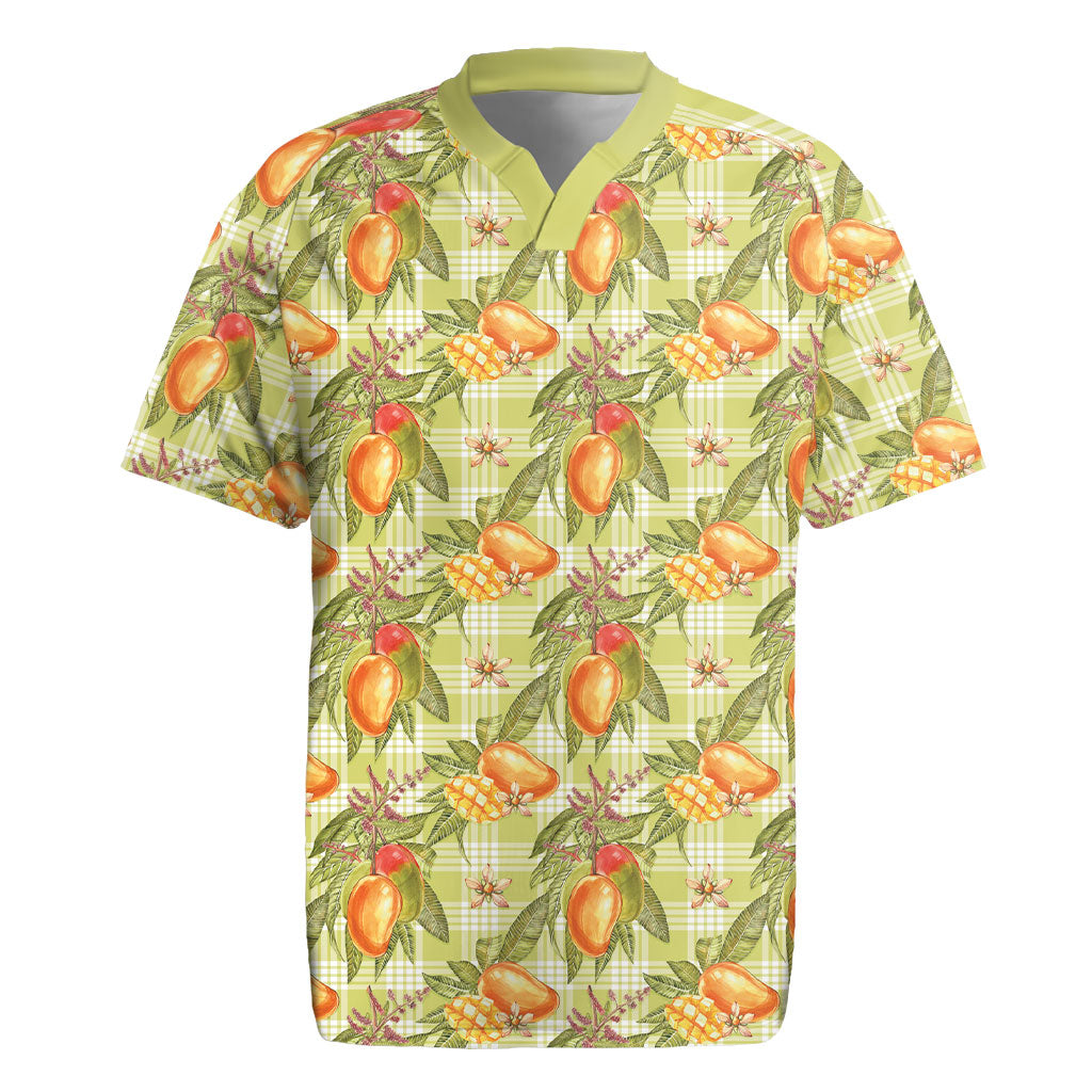 Vintage Hawaii Mango Rugby Jersey Yellow Green Hawaiian Palaka LT05 Green - Polynesian Pride