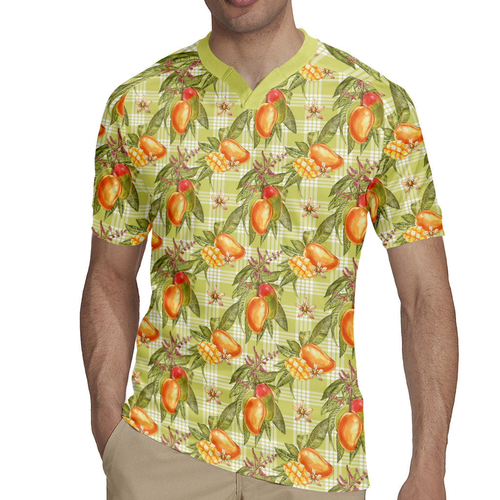 Vintage Hawaii Mango Rugby Jersey Yellow Green Hawaiian Palaka LT05 - Polynesian Pride