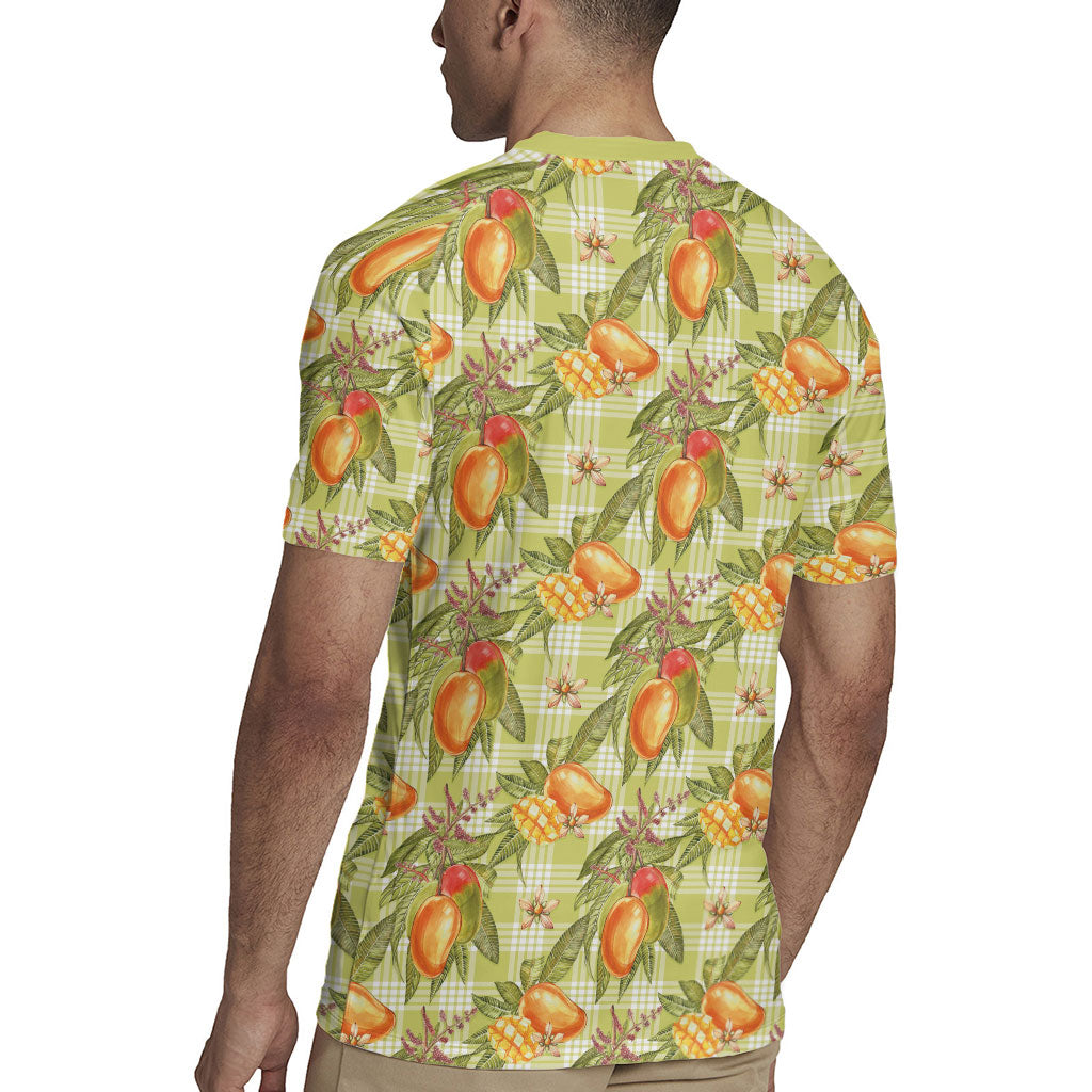Vintage Hawaii Mango Rugby Jersey Yellow Green Hawaiian Palaka LT05 - Polynesian Pride