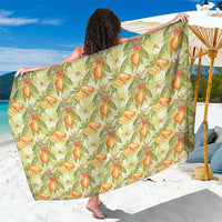 Vintage Hawaii Mango Sarong Yellow Green Hawaiian Palaka LT05 One Size 44 x 66 inches Green - Polynesian Pride