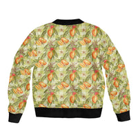 Vintage Hawaii Mango Sleeve Zip Bomber Jacket Yellow Green Hawaiian Palaka LT05 - Polynesian Pride