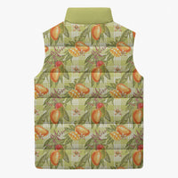 Vintage Hawaii Mango Sleeveless Puffer Jacket Yellow Green Hawaiian Palaka LT05 - Polynesian Pride
