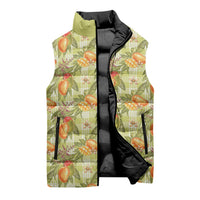 Vintage Hawaii Mango Sleeveless Puffer Jacket Yellow Green Hawaiian Palaka LT05 - Polynesian Pride