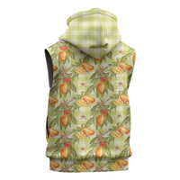 Vintage Hawaii Mango Sleeveless Zip Hoodie Yellow Green Hawaiian Palaka LT05 - Polynesian Pride
