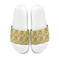 Vintage Hawaii Mango Slide Sandals Yellow Green Hawaiian Palaka LT05 Green - Polynesian Pride