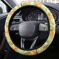 Vintage Hawaii Mango Steering Wheel Cover Yellow Green Hawaiian Palaka LT05 - Polynesian Pride
