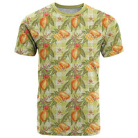 Vintage Hawaii Mango T Shirt Yellow Green Hawaiian Palaka LT05 Green - Polynesian Pride