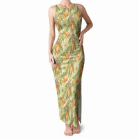 Vintage Hawaii Mango Tank Maxi Dress Yellow Green Hawaiian Palaka LT05 Women Green - Polynesian Pride