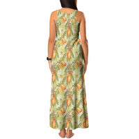 Vintage Hawaii Mango Tank Maxi Dress Yellow Green Hawaiian Palaka LT05 - Polynesian Pride
