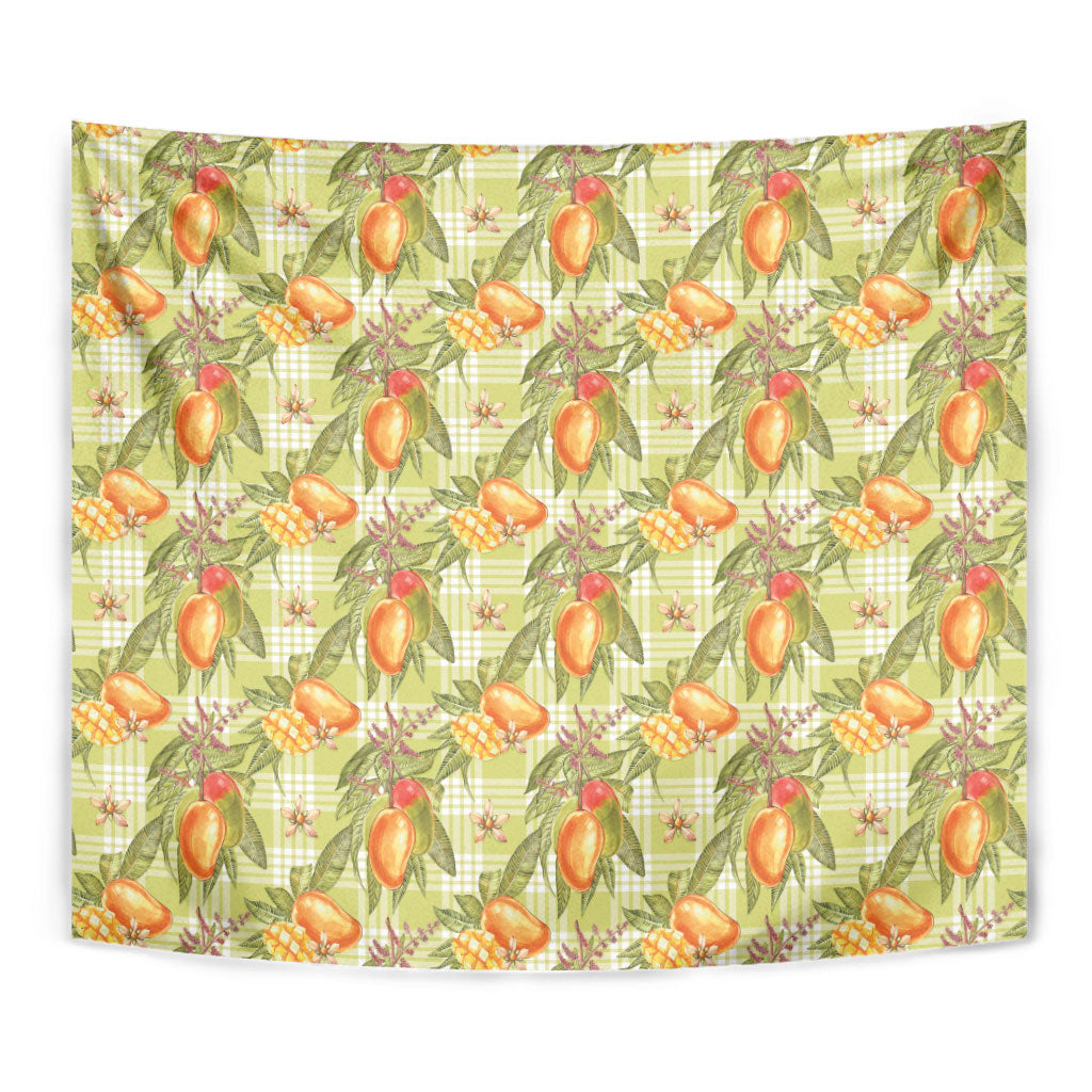 Vintage Hawaii Mango Tapestry Yellow Green Hawaiian Palaka LT05 - Polynesian Pride