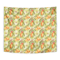 Vintage Hawaii Mango Tapestry Yellow Green Hawaiian Palaka LT05 - Polynesian Pride