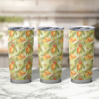 Vintage Hawaii Mango Tumbler Cup Yellow Green Hawaiian Palaka LT05 - Polynesian Pride