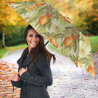 Vintage Hawaii Mango Umbrella Yellow Green Hawaiian Palaka LT05 - Polynesian Pride