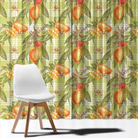 Vintage Hawaii Mango Window Curtain Yellow Green Hawaiian Palaka LT05 - Polynesian Pride
