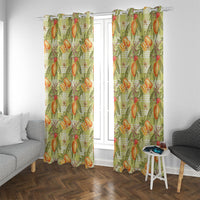 Vintage Hawaii Mango Window Curtain Yellow Green Hawaiian Palaka LT05 With Grommets Green - Polynesian Pride