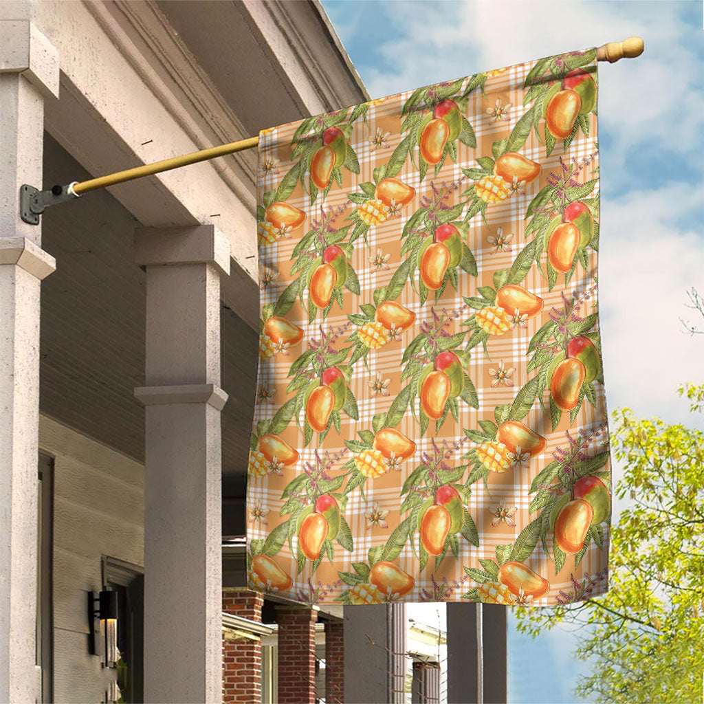 Vintage Hawaii Mango Garden Flag Coral Hawaiian Palaka LT05 House Flag Orange - Polynesian Pride