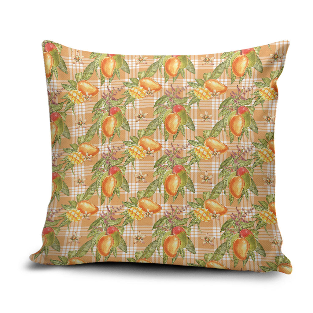 Vintage Hawaii Mango Pillow Cover Coral Hawaiian Palaka LT05 Orange - Polynesian Pride