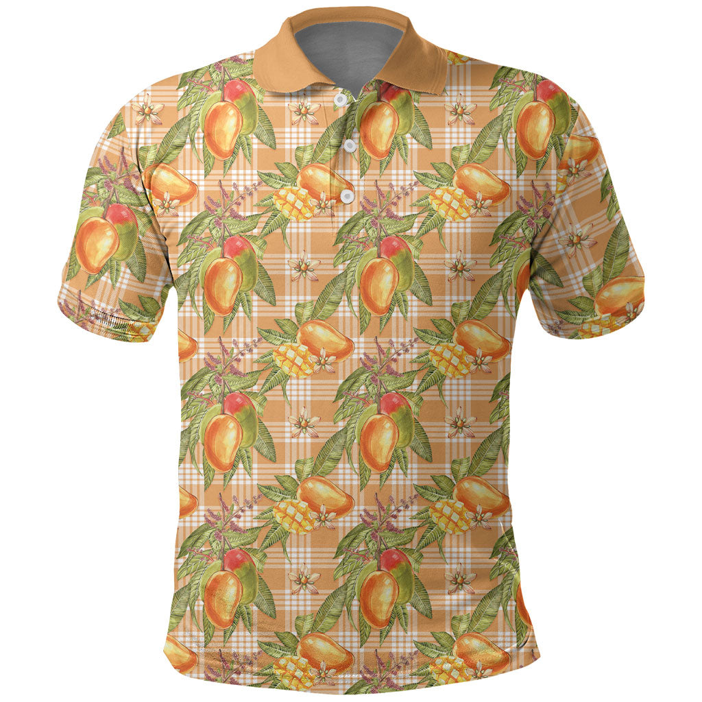Vintage Hawaii Mango Polo Shirt Coral Hawaiian Palaka LT05 Orange - Polynesian Pride