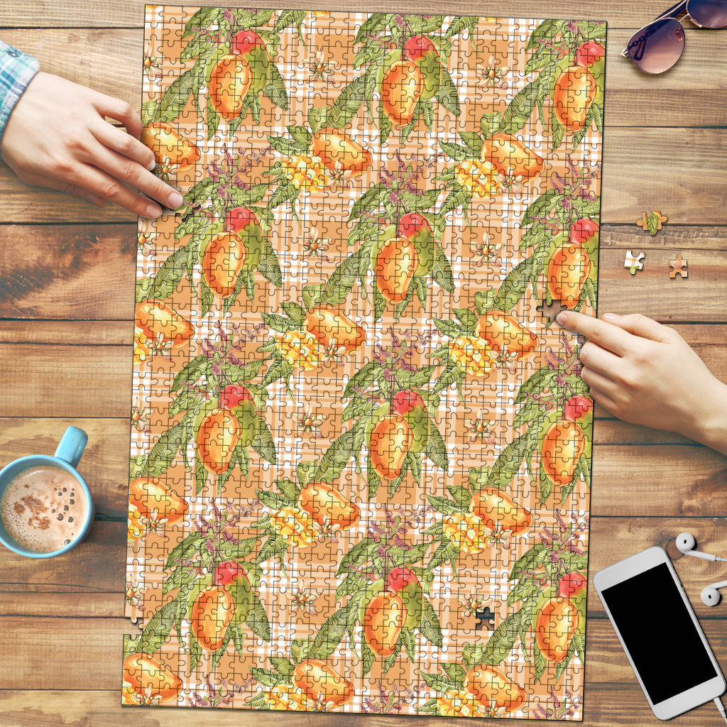 Vintage Hawaii Mango Puzzle Coral Hawaiian Palaka LT05 Orange - Polynesian Pride