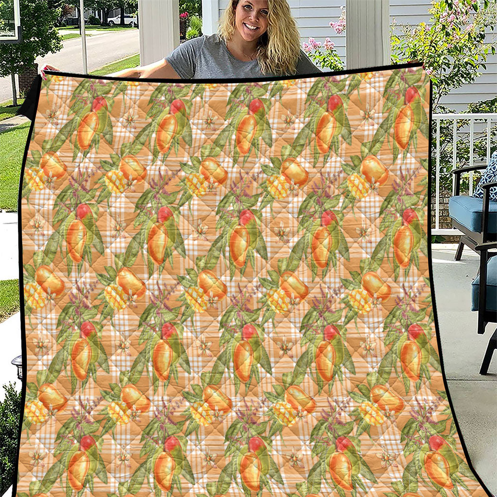 Vintage Hawaii Mango Quilt Coral Hawaiian Palaka LT05 Orange - Polynesian Pride
