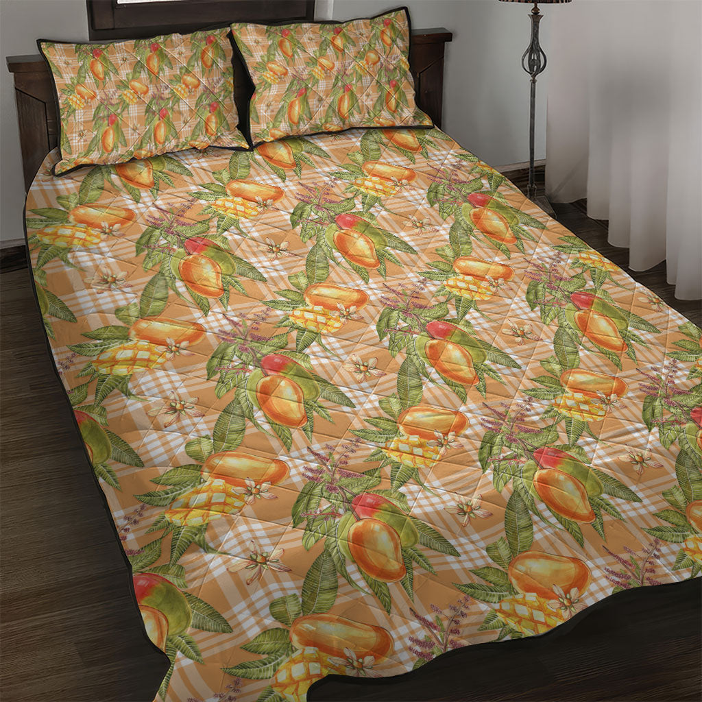 Vintage Hawaii Mango Quilt Bed Set Coral Hawaiian Palaka LT05 Orange - Polynesian Pride