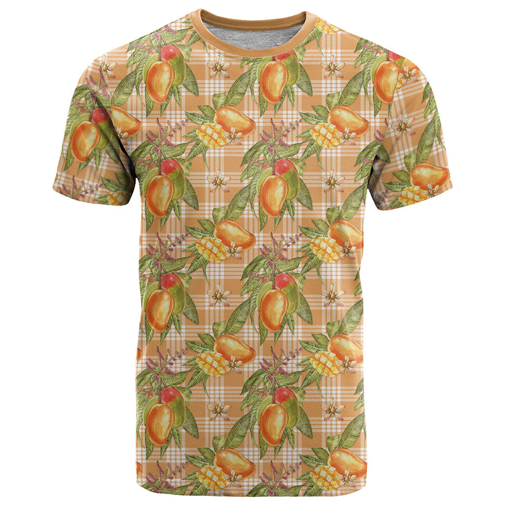 Vintage Hawaii Mango T Shirt Coral Hawaiian Palaka LT05 Orange - Polynesian Pride