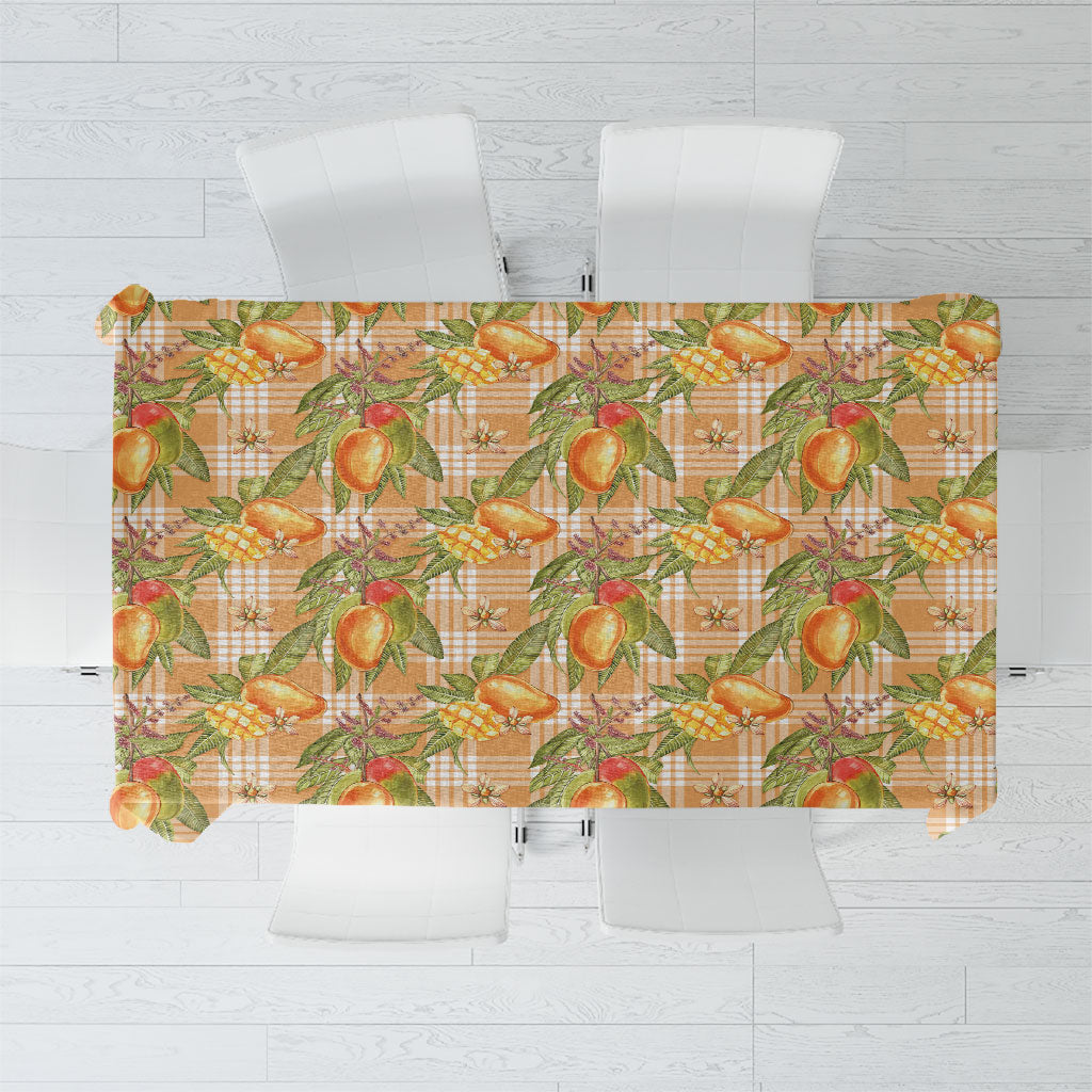 Vintage Hawaii Mango Tablecloth Coral Hawaiian Palaka LT05 Orange - Polynesian Pride