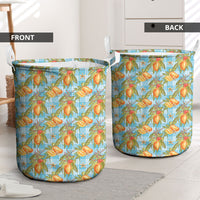 Vintage Hawaii Mango Laundry Basket Blue Hawaiian Palaka LT05 - Polynesian Pride