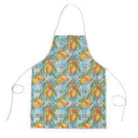 Vintage Hawaii Mango Apron Blue Hawaiian Palaka LT05 Blue - Polynesian Pride
