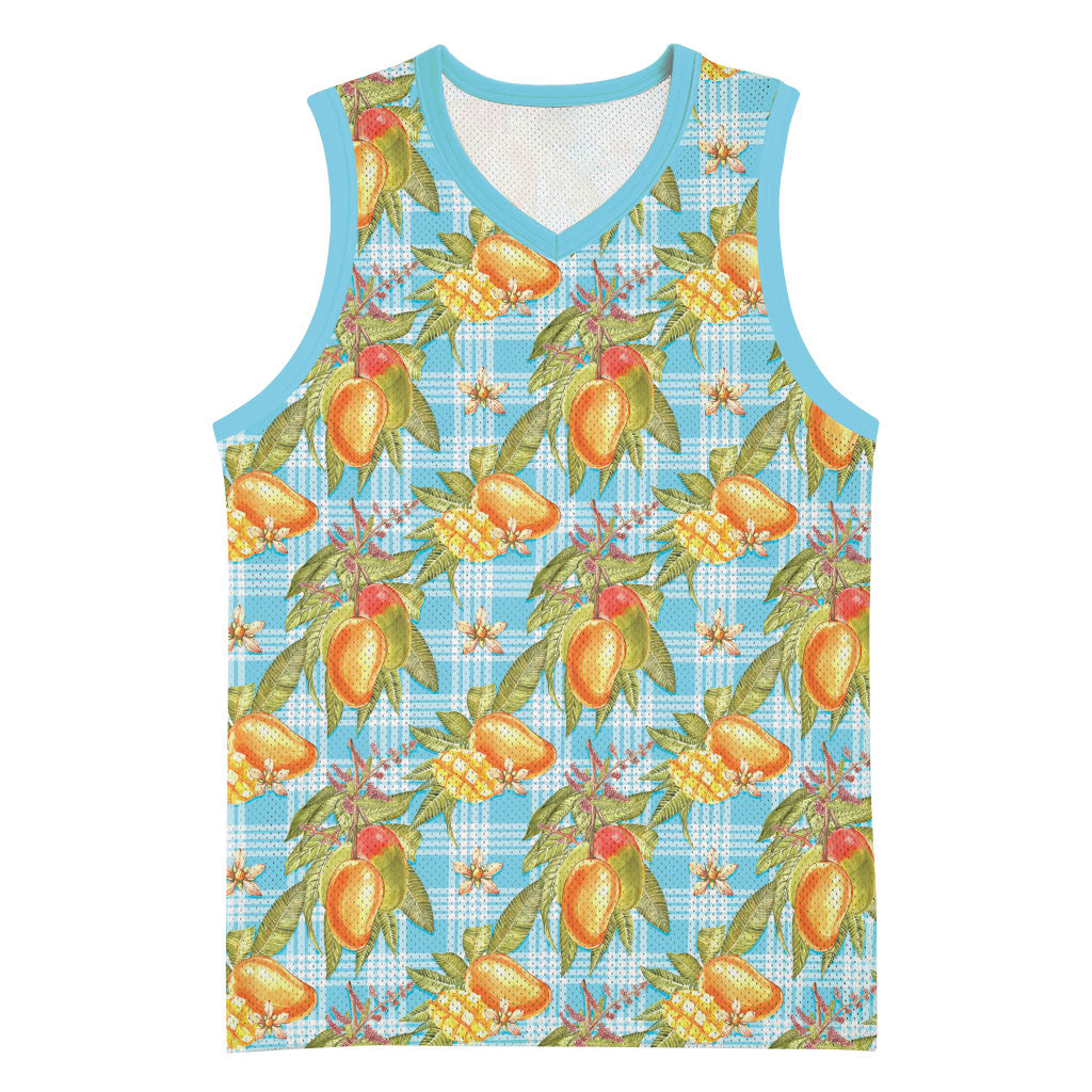 Vintage Hawaii Mango Basketball Jersey Blue Hawaiian Palaka LT05 Unisex Blue - Polynesian Pride
