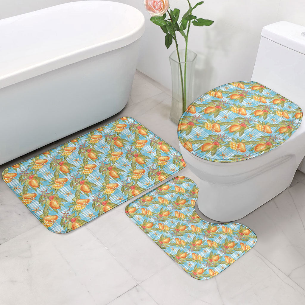 Vintage Hawaii Mango Bathroom Set Blue Hawaiian Palaka LT05 - Polynesian Pride