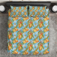 Vintage Hawaii Mango Bedding Set Blue Hawaiian Palaka LT05 Blue - Polynesian Pride