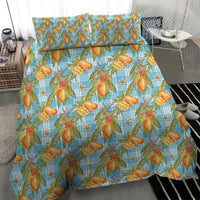 Vintage Hawaii Mango Bedding Set Blue Hawaiian Palaka LT05 - Polynesian Pride