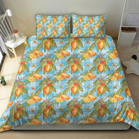 Vintage Hawaii Mango Bedding Set Blue Hawaiian Palaka LT05 - Polynesian Pride