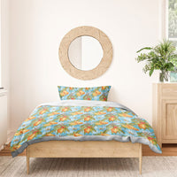 Vintage Hawaii Mango Bedding Set Blue Hawaiian Palaka LT05 - Polynesian Pride